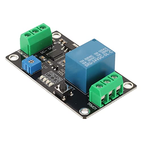 Time Delay Relay Module, Time Delay Relay Timer Relay Module, Delayed Disconnection Delayed Closing Self Locking Delay Switch for Industrial Control (DC24V)