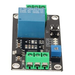 Time Delay Relay Module, Time Delay Relay Timer Relay Module, Delayed Disconnection Delayed Closing Self Locking Delay Switch for Industrial Control (DC24V)