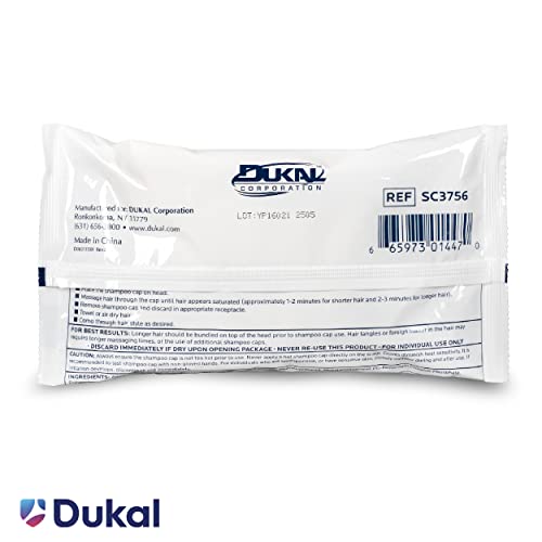 Dukal SC3756-5 Redi-Wash Rinse-Free Shampoo Cap, Pack of 5