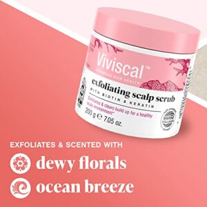 Viviscal Exfoliating Scalp Scrub, Clarifying Scrub with Biotin & Keratin, Promote Fuller & Healthier Hair Growth, Gentle Exfoliating Scalp Treatment, 200g (7.05 oz.)