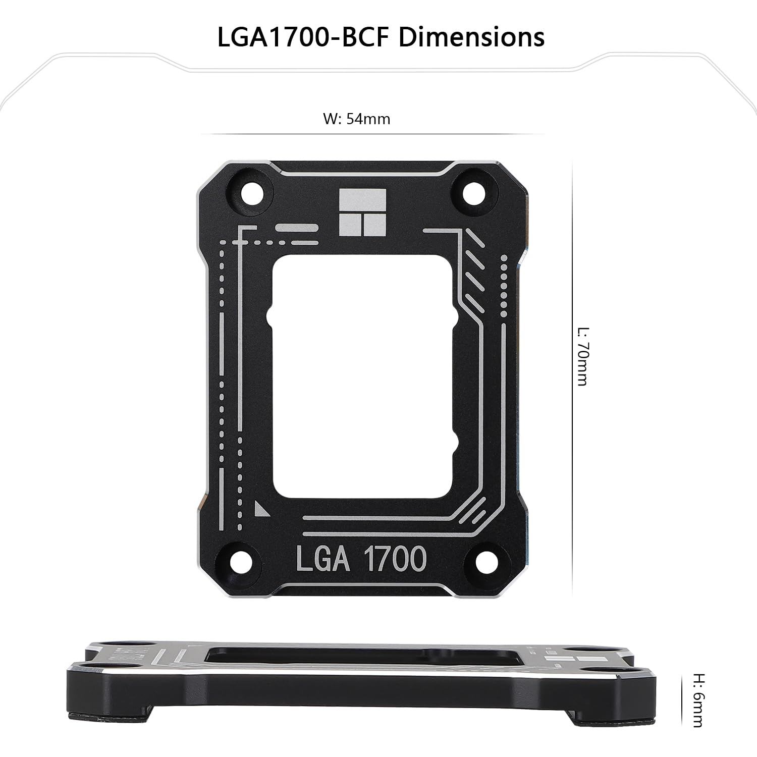 Thermalright LGA1700-BCF Black 12/13/14 Generation Intel Anti-Bending Fastener, Bending Type Pressure Plate, CPU Contact Frame, Full-Fitting Fixed Non-arking Installation, Contact Frame lga 1700