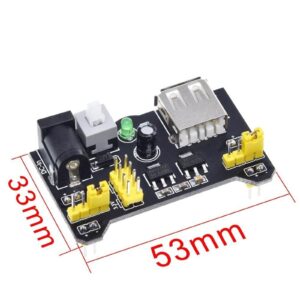 HIIGH Mb-102 Breadboard Power Supply Module /mb102 White Breadboard Dedicated Power Module 2-Way 3.3V 5V MB-102 Solderless Bread Board (Color : Mb102 Blue)