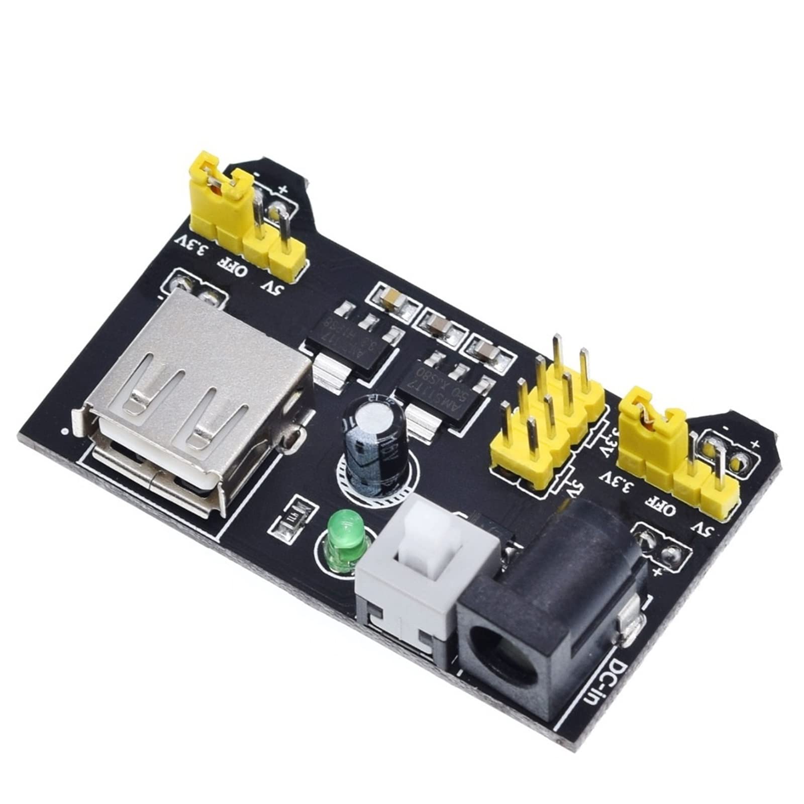 HIFASI 1PCS MB-102 Bread Board Dedicated Power Module Compatible 5V, 3.3V Breadboard Power Module