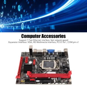 Diyeeni for Corei7 i5 i3 LGA1155 MATX Motherboard, DDR3 Computer Mainboard Card, PCIE8X VGA PCI E1Xx1 COM pin x1, ALC6625.1 Channel