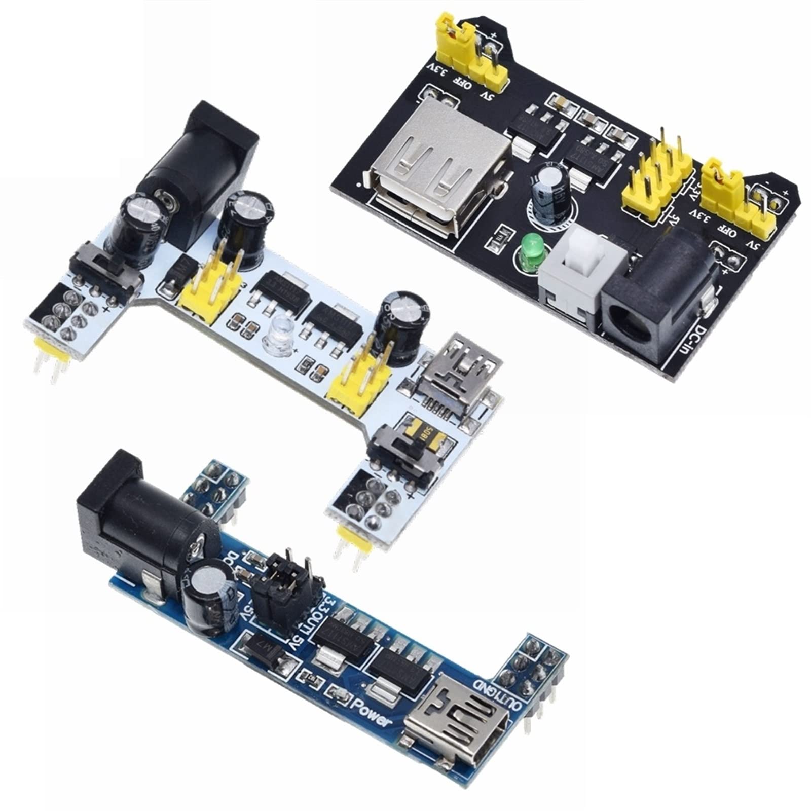 HIIGH Mb-102 Breadboard Power Supply Module /mb102 White Breadboard Dedicated Power Module 2-Way 3.3V 5V MB-102 Solderless Bread Board (Color : Mb102 Blue)