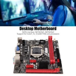 Diyeeni for Corei7 i5 i3 LGA1155 MATX Motherboard, DDR3 Computer Mainboard Card, PCIE8X VGA PCI E1Xx1 COM pin x1, ALC6625.1 Channel