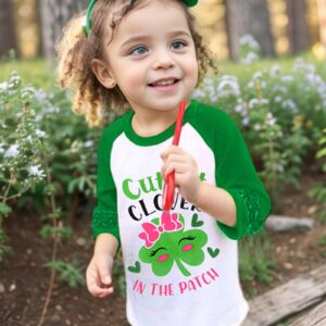 St. Patrick's Day Tees Toddler Baby Girls T-Shirt Lucky Shamrock Long Sleeve ST. Patrick's Day Tops