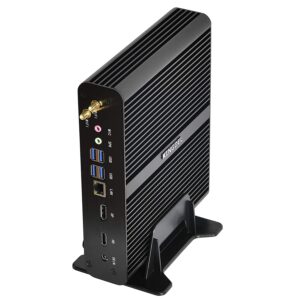 KINGDEL NC860 Fanless Mini Computer, Mini Gaming PC with i7 11th Gen. CPU, 16GB DDR4 RAM, 512GB NVMe SSD, 4K: 4096x2304, HD, DP, Gigabit Ethernet, W-11 Pro