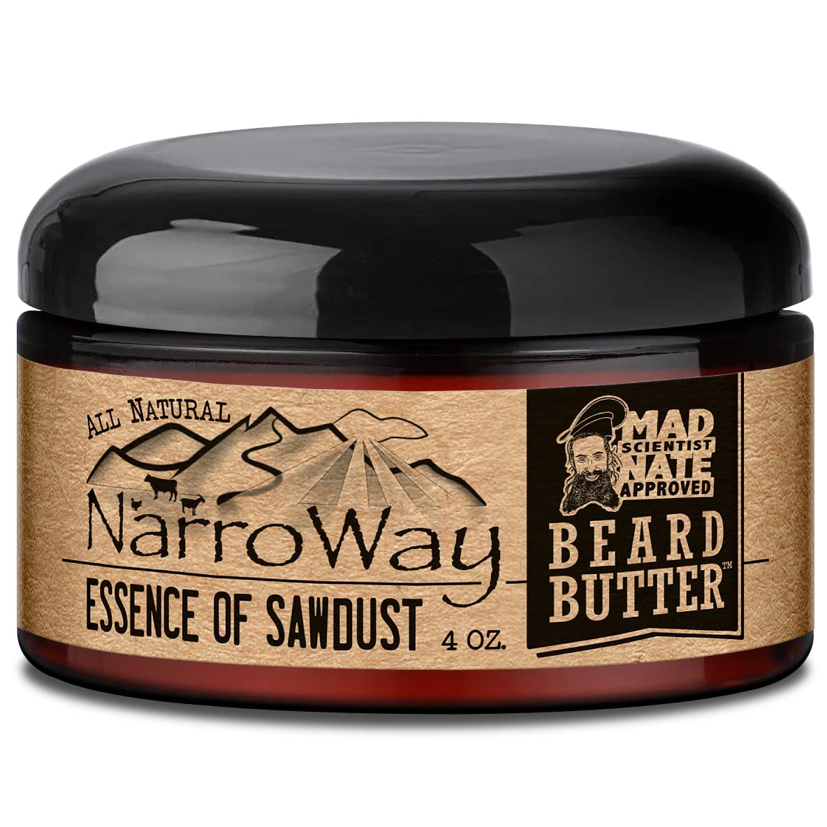 Narroway All Natural Beard Butter 4 oz Jar (Essence of Sawdust)