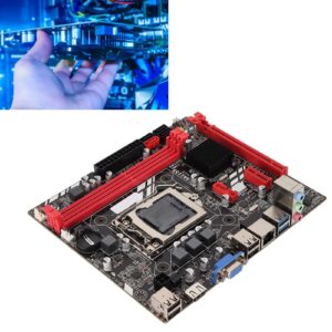 Diyeeni for Corei7 i5 i3 LGA1155 MATX Motherboard, DDR3 Computer Mainboard Card, PCIE8X VGA PCI E1Xx1 COM pin x1, ALC6625.1 Channel