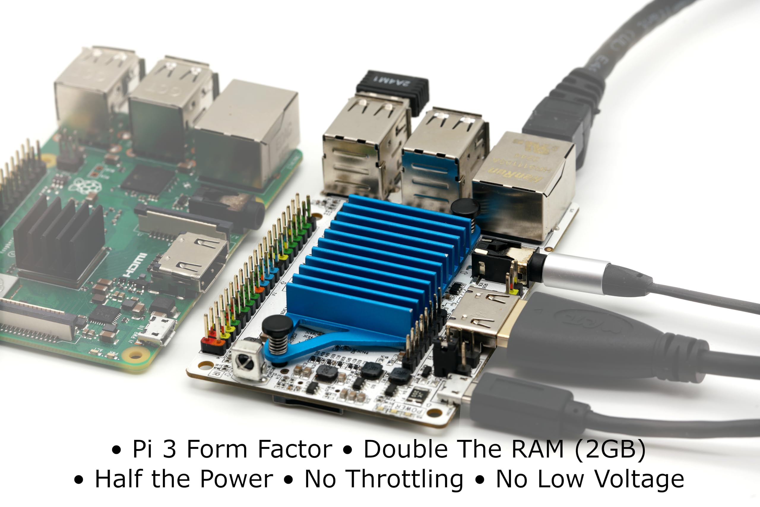 Libre Computer Le Potato Mini Single Board Computer with USB WiFi 4 and Heatsink (2GB WiFi 4, Libre Blue)