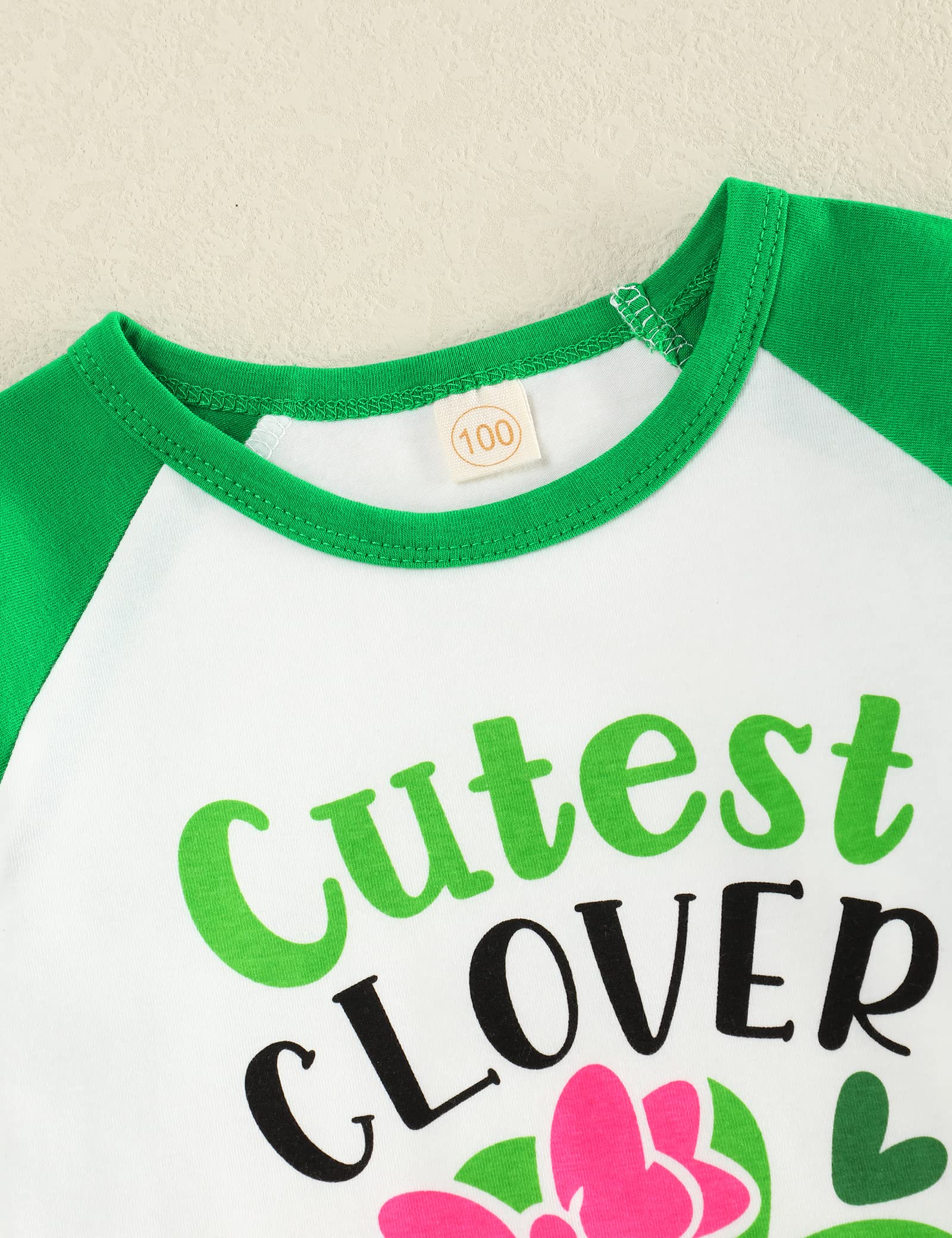 St. Patrick's Day Tees Toddler Baby Girls T-Shirt Lucky Shamrock Long Sleeve ST. Patrick's Day Tops