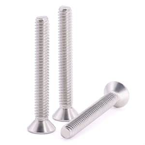 M4-0.7 x 30mm (60 pcs) Flat Socket Cap Screws, 304 Stainless Steel 18/8, Full Thread, Countersunk Head, Connections Bolts, DIN7991