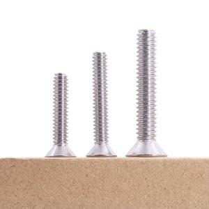 M4-0.7 x 30mm (60 pcs) Flat Socket Cap Screws, 304 Stainless Steel 18/8, Full Thread, Countersunk Head, Connections Bolts, DIN7991