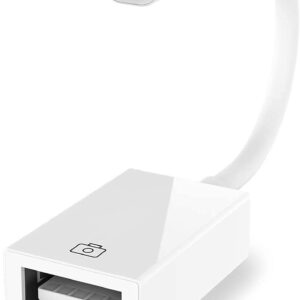 【Apple MFi Certified】 Lightning to USB Camera Adapter for iPhone/iPad, Female USB 3.0 OTG Cable Adapter Support Connect Camera,USB Flash Drive,Card Reader,MIDI Keyboard, Mouse