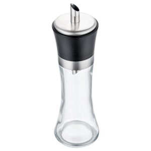 Restaurantware Vetri 6.3 Ounce Sugar Dispenser 1 Pouring Spout Sugar Shaker Dispenser - Black Lid Clear Finish Glass Sugar Pourer Refillable Dishwashable