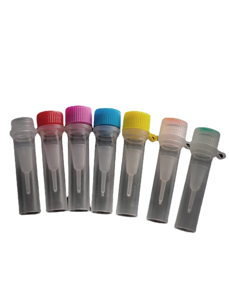 D005-0.5ml colour screw cap for vertical sample freeze tube with ten colour insert cap, chain cap or without chain cap (100 Natural Color chain-less)