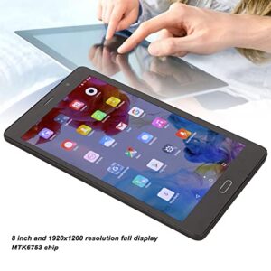 Tablet, 8 Inch Black Tablet for 9.0, 1920x1200 Full Display HD Tablet, 4GB RAM 64GB ROM 4G LTE Tablet, Dual SIM Dual Standby PC Tablet for Game, Study, Life (EU Plug)