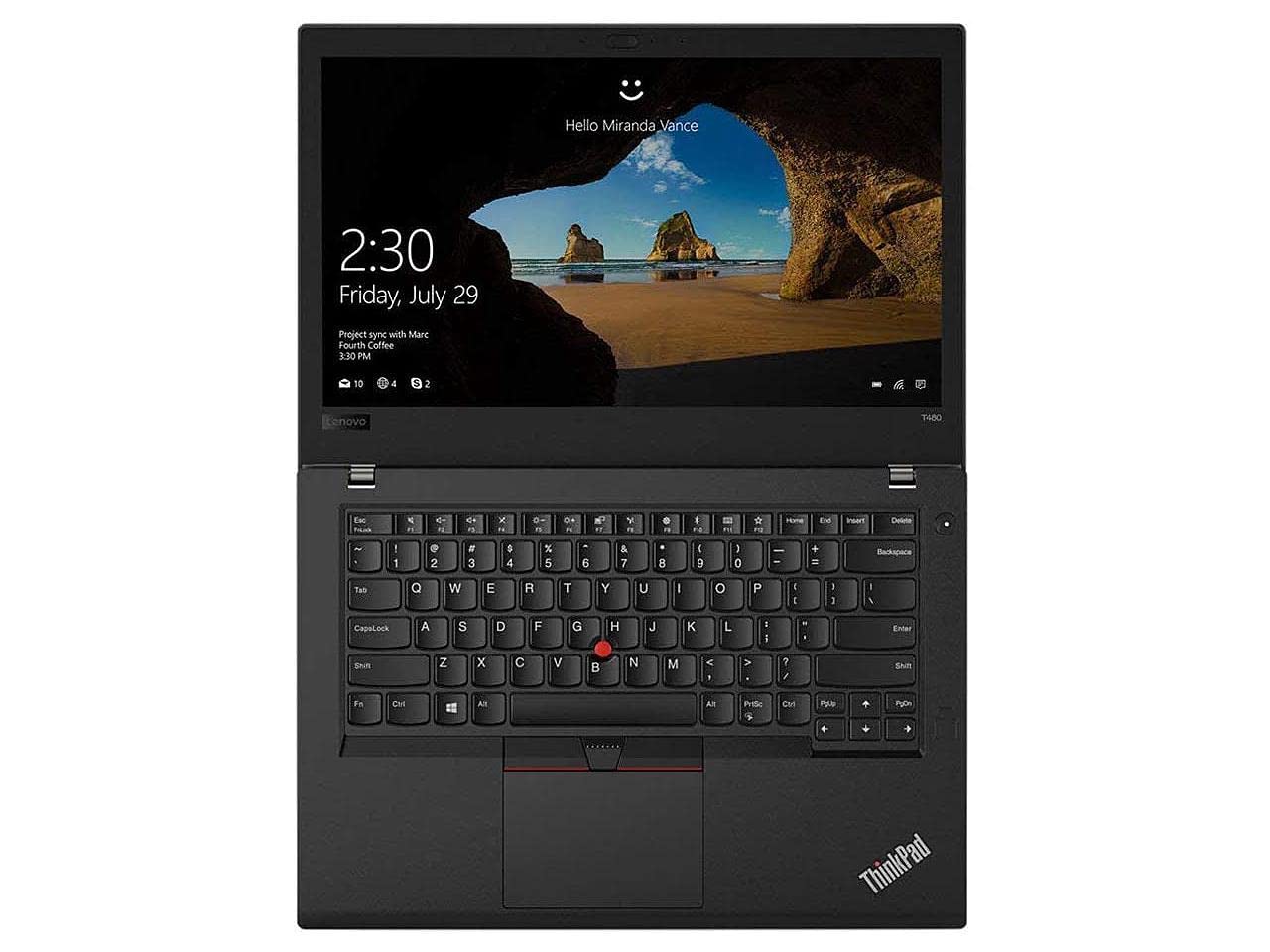 Lenovo ThinkPad T480 14" HD Business Laptop, Intel Core i5-8350U, 16GB DDR4 RAM, 960GB SSD, Fingerprint, Backlit Keyboard, CAM, Windows 10 Pro 64-bit (Renewed)