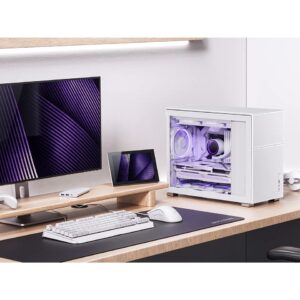 JONSBO D31 MESH White Micro ATX Computer Case, M-ATX/ITX Mainboard/Support RTX 4090(335-400mm) GPU 360/280AIO,Power ATX/SFX: 100mm-220mm Multiple Tool-Free Design,White