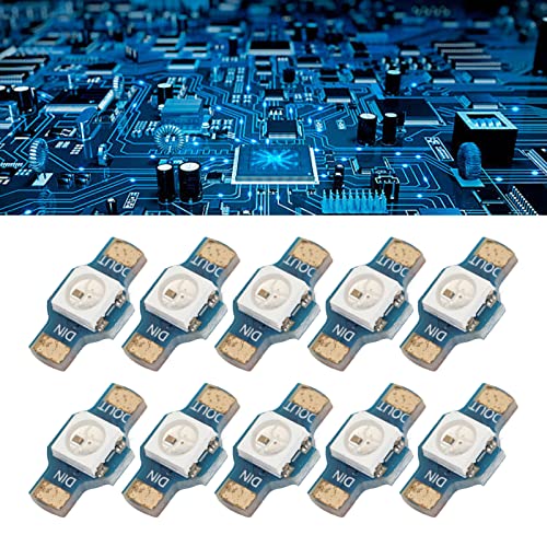 WS2812 RGB LED Module, Low Drive Voltage Simple Circuitry 10Pcs WS2812 LED Module PCB for Microcontroller