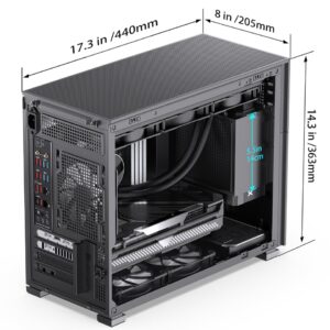 JONSBO D31 MESH SC Black Micro ATX PC Case with Screen, M-ATX/ITX Motherboard/Support RTX 4090(335-400mm) GPU 360/280AIO,Power ATX/SFX: 100mm-220mm Multiple Tool-Free Design Computer case