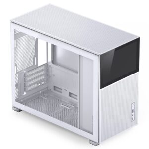 JONSBO D31 MESH SC White Micro Computer Case with Screen, M-ATX/ITX Mainboard/Support RTX 4090(335-400mm) GPU 360/280AIO,Power ATX/SFX: 100mm-220mm Multiple Tool-Free Design pc case