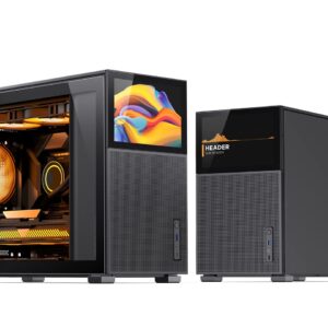 JONSBO D31 MESH SC Black Micro ATX PC Case with Screen, M-ATX/ITX Motherboard/Support RTX 4090(335-400mm) GPU 360/280AIO,Power ATX/SFX: 100mm-220mm Multiple Tool-Free Design Computer case