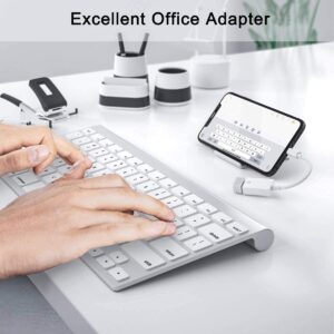 【Apple MFi Certified】 Lightning to USB Camera Adapter for iPhone/iPad, Female USB 3.0 OTG Cable Adapter Support Connect Camera,USB Flash Drive,Card Reader,MIDI Keyboard, Mouse