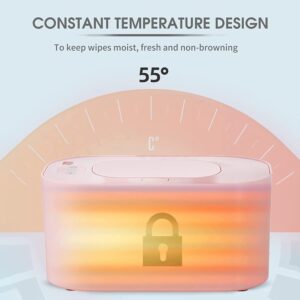 USB Baby Wipe Warmer,Wet Wipes Dispenser or Baby,Portable Wipe Warmer USB Baby Wipe Warmer,3 Temperature Modes,Large-Capacity Diaper Wipe Warmer for Home Car Travel (White, Mechanics)