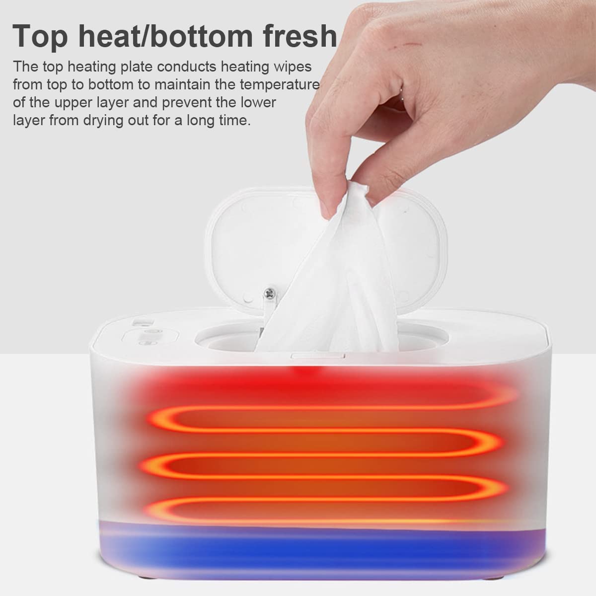 USB Baby Wipe Warmer,Wet Wipes Dispenser or Baby,Portable Wipe Warmer USB Baby Wipe Warmer,3 Temperature Modes,Large-Capacity Diaper Wipe Warmer for Home Car Travel