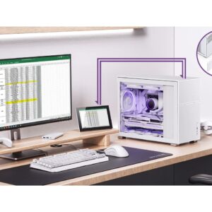 JONSBO D31 MESH SC White Micro Computer Case with Screen, M-ATX/ITX Mainboard/Support RTX 4090(335-400mm) GPU 360/280AIO,Power ATX/SFX: 100mm-220mm Multiple Tool-Free Design pc case