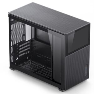 JONSBO D31 MESH SC Black Micro ATX PC Case with Screen, M-ATX/ITX Motherboard/Support RTX 4090(335-400mm) GPU 360/280AIO,Power ATX/SFX: 100mm-220mm Multiple Tool-Free Design Computer case