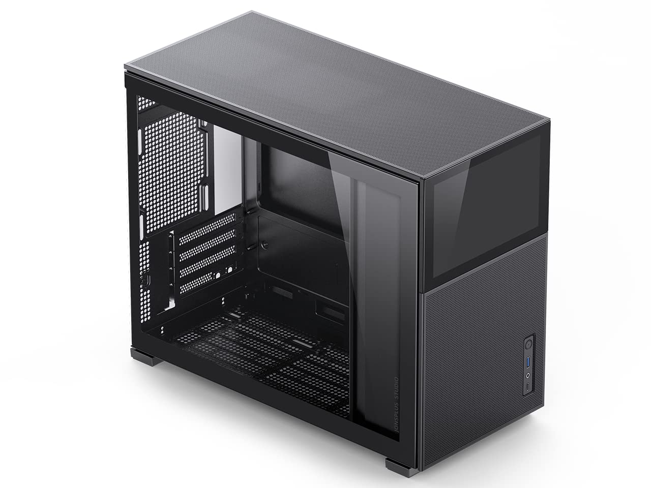 JONSBO D31 MESH SC Black Micro ATX PC Case with Screen, M-ATX/ITX Motherboard/Support RTX 4090(335-400mm) GPU 360/280AIO,Power ATX/SFX: 100mm-220mm Multiple Tool-Free Design Computer case