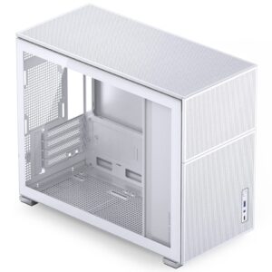 JONSBO D31 MESH White Micro ATX Computer Case, M-ATX/ITX Mainboard/Support RTX 4090(335-400mm) GPU 360/280AIO,Power ATX/SFX: 100mm-220mm Multiple Tool-Free Design,White