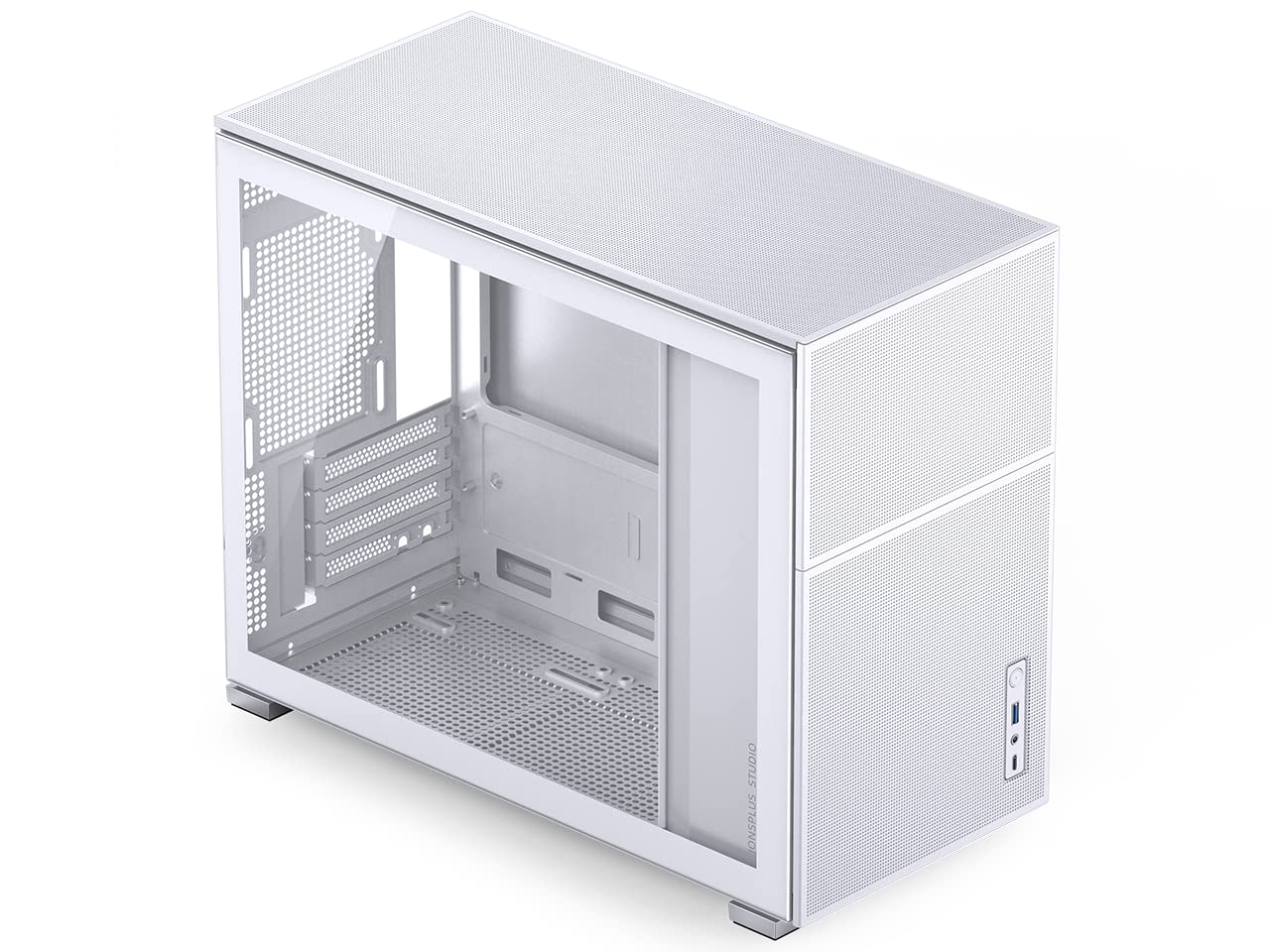 JONSBO D31 MESH White Micro ATX Computer Case, M-ATX/ITX Mainboard/Support RTX 4090(335-400mm) GPU 360/280AIO,Power ATX/SFX: 100mm-220mm Multiple Tool-Free Design,White