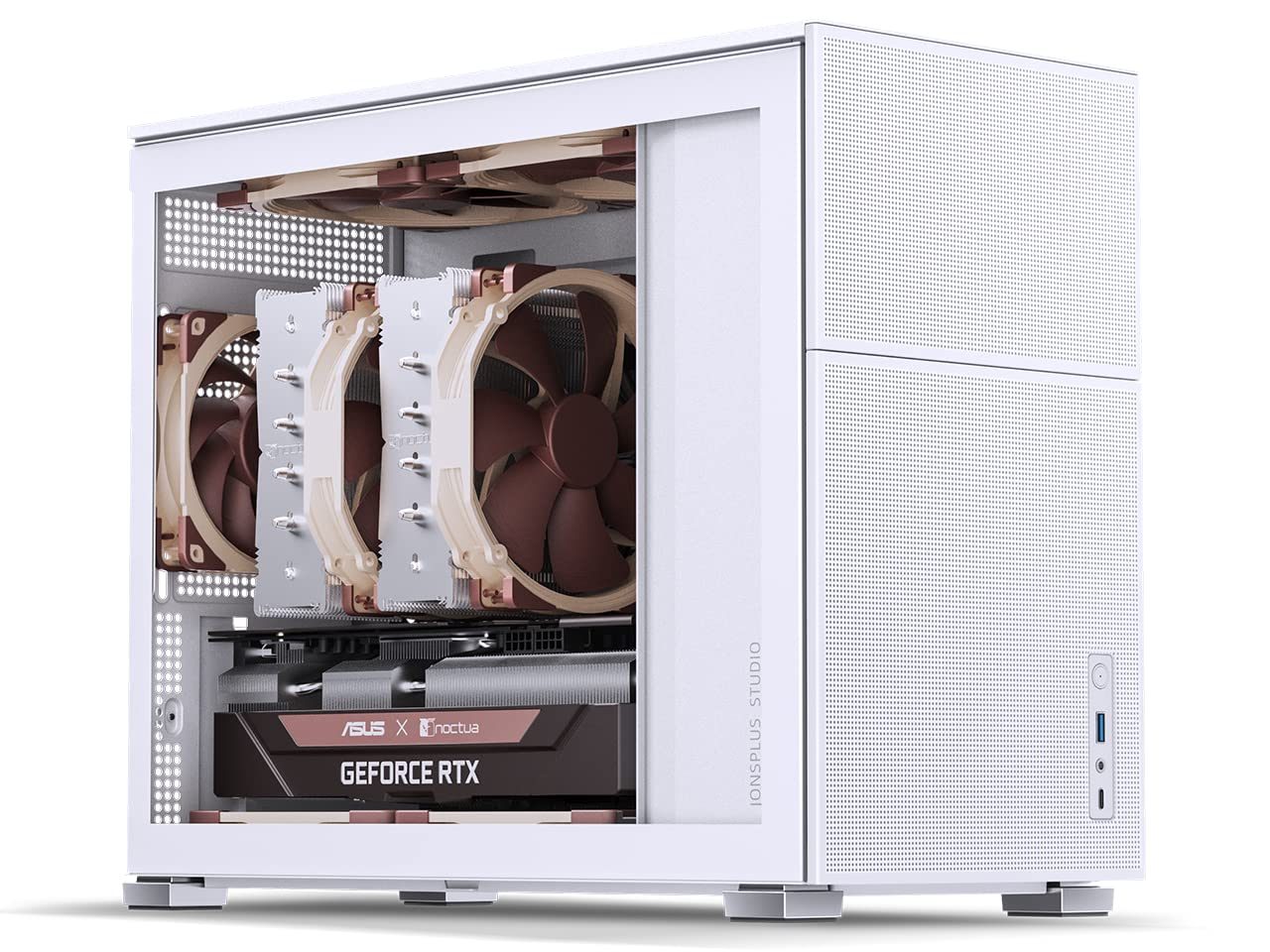 JONSBO D31 MESH White Micro ATX Computer Case, M-ATX/ITX Mainboard/Support RTX 4090(335-400mm) GPU 360/280AIO,Power ATX/SFX: 100mm-220mm Multiple Tool-Free Design,White