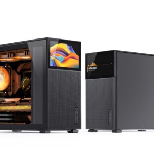 JONSBO D41 MESH SC Black ATX Computer Case with Screen, ATX Motherboard PC Case Mid Tower/Support RTX 4090(335-400mm) GPU 360/280AIO,Power ATX/SFX: 100mm-220mm Multiple Tool-Free Design,Black