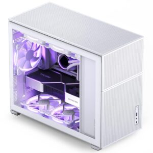 JONSBO D31 MESH White Micro ATX Computer Case, M-ATX/ITX Mainboard/Support RTX 4090(335-400mm) GPU 360/280AIO,Power ATX/SFX: 100mm-220mm Multiple Tool-Free Design,White