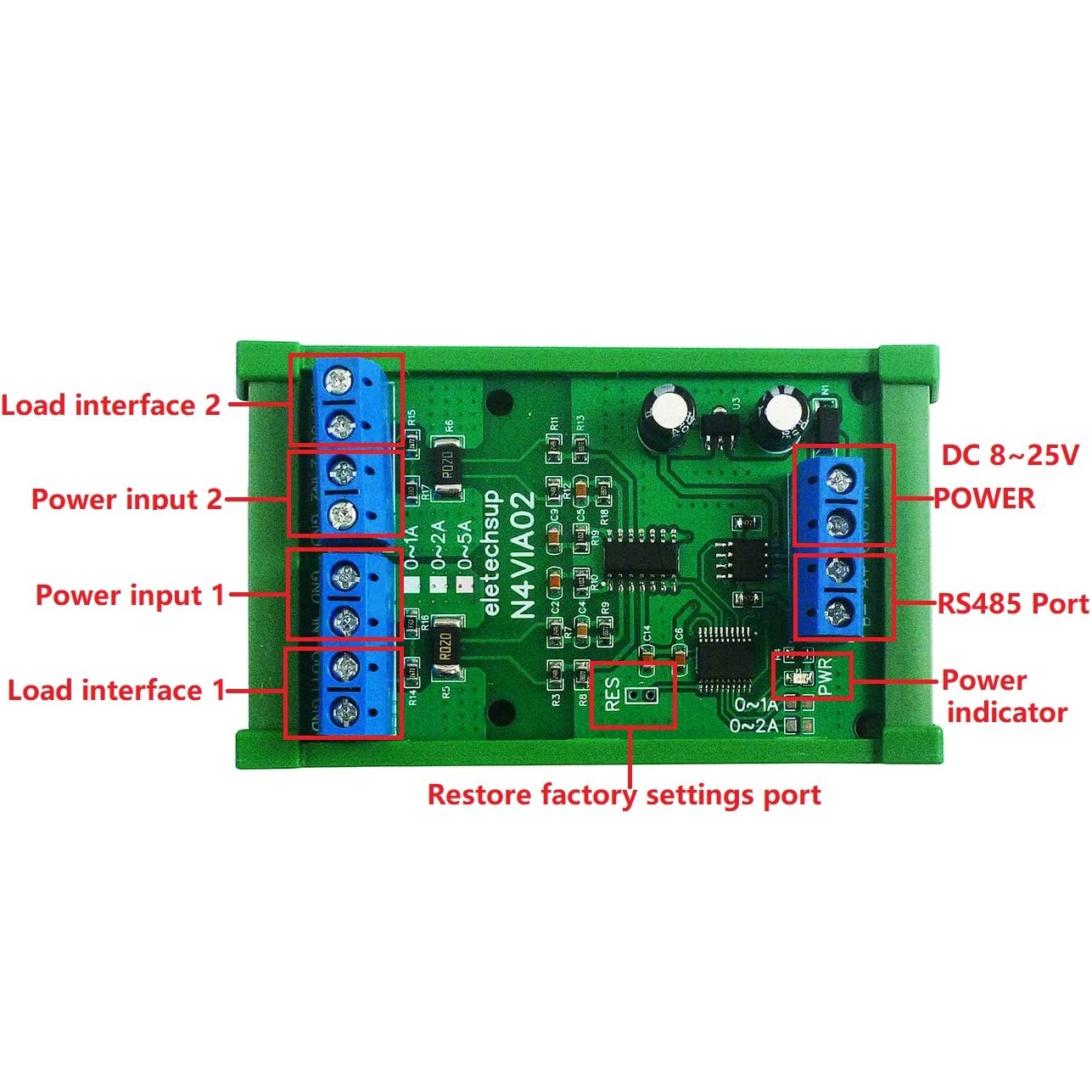 3.3V 5V 8 Bit BlueCommon Anode/Cathode LED Indicator Module DIY kit Eletechsup (Common Anode,1 x with pin)