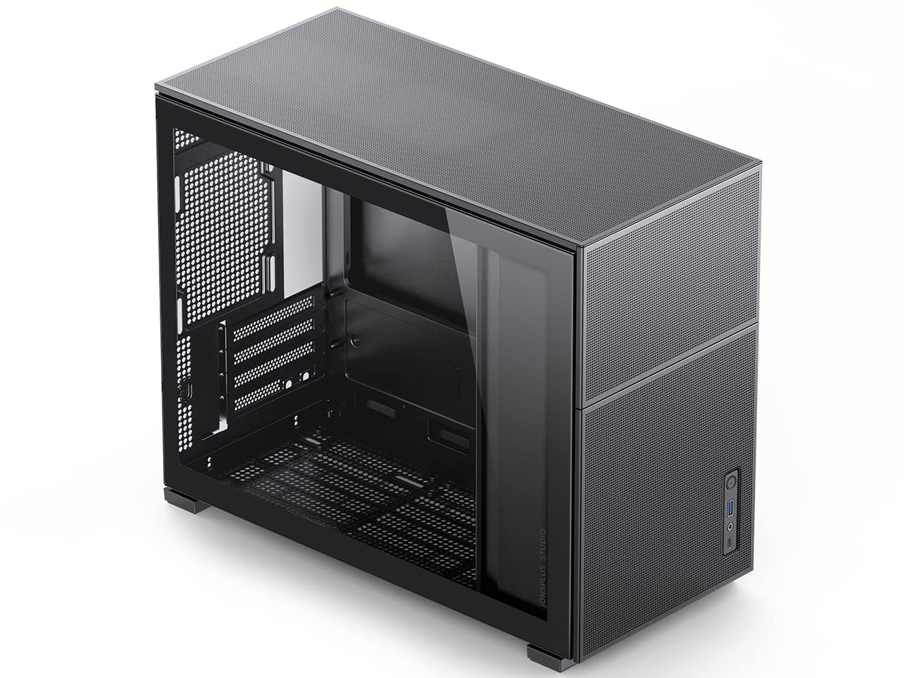 JONSBO D31 MESH Black Micro ATX Computer Case, M-ATX/ITX Mainboard/Support RTX 4090(335-400mm) GPU 360/280AIO,Power ATX/SFX: 100mm-220mm Multiple Tool-Free Design,Black