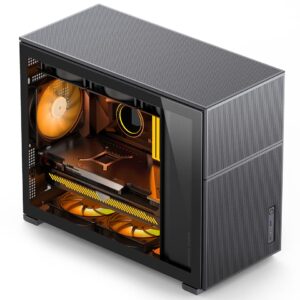 JONSBO D31 MESH Black Micro ATX Computer Case, M-ATX/ITX Mainboard/Support RTX 4090(335-400mm) GPU 360/280AIO,Power ATX/SFX: 100mm-220mm Multiple Tool-Free Design,Black