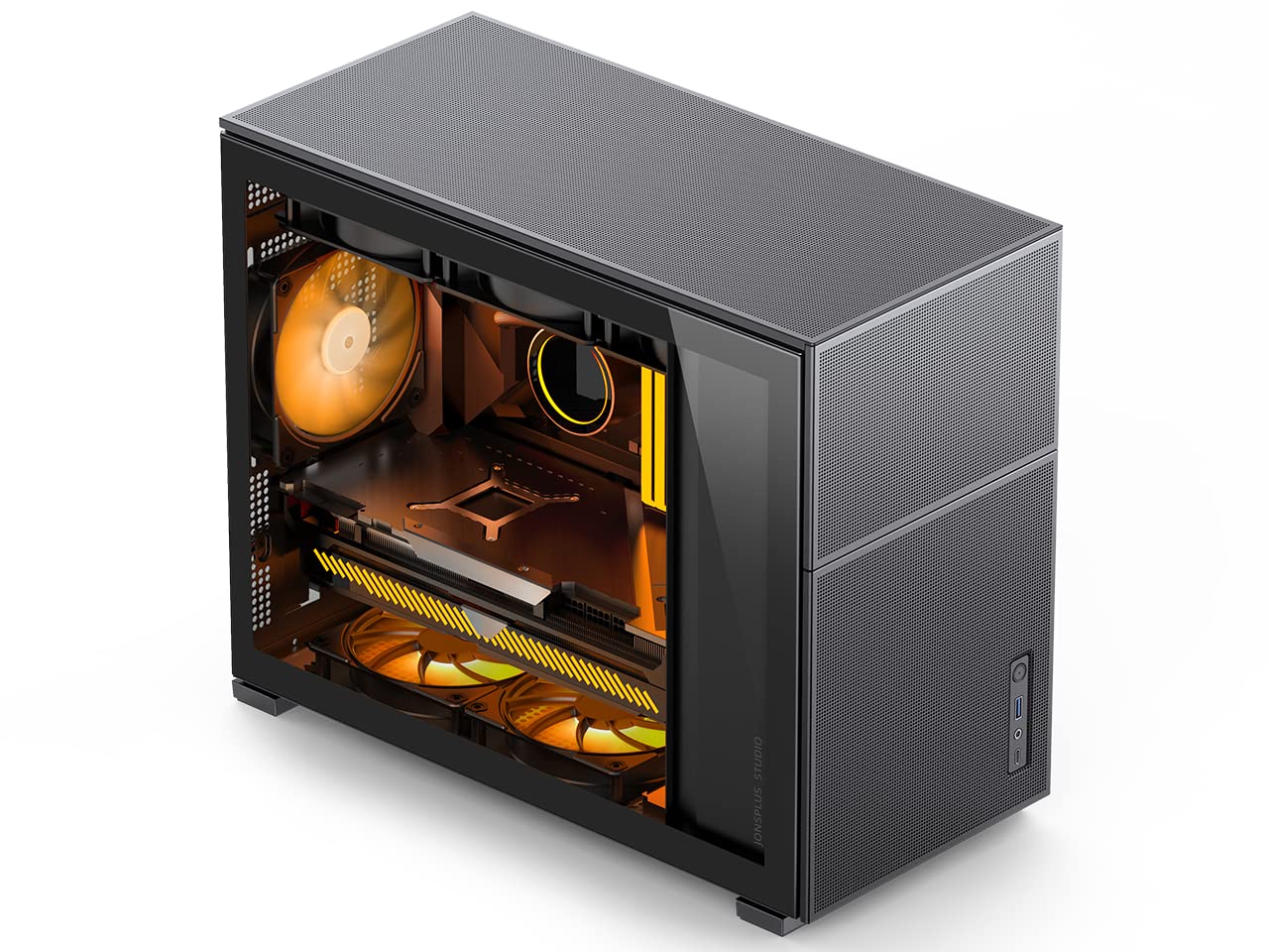 JONSBO D31 MESH Black Micro ATX Computer Case, M-ATX/ITX Mainboard/Support RTX 4090(335-400mm) GPU 360/280AIO,Power ATX/SFX: 100mm-220mm Multiple Tool-Free Design,Black