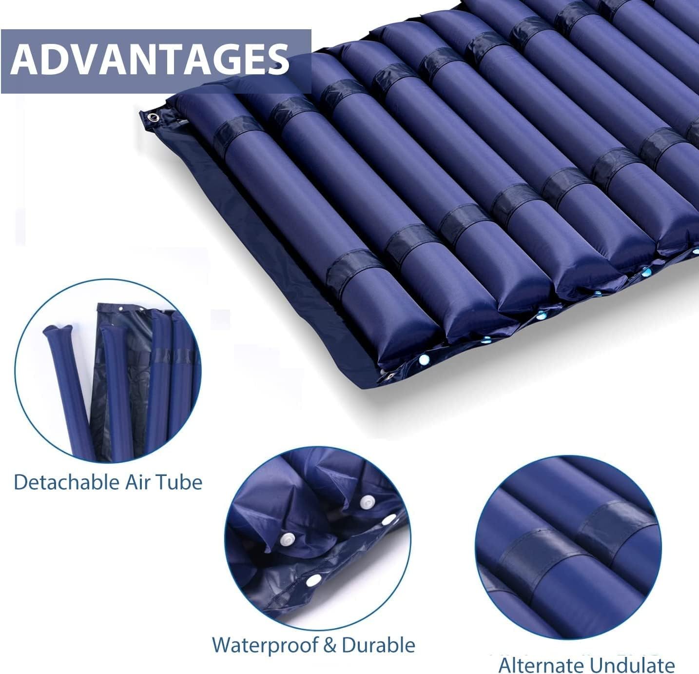 FITCONN Alternating Air Pressure Mattress, 33.5 Inch, Washable, Quiet Pump, Ideal for Bed Sores