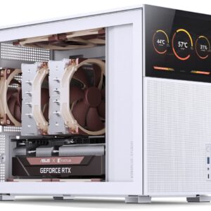 JONSBO D31 MESH SC White Micro Computer Case with Screen, M-ATX/ITX Mainboard/Support RTX 4090(335-400mm) GPU 360/280AIO,Power ATX/SFX: 100mm-220mm Multiple Tool-Free Design pc case