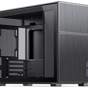 JONSBO D31 MESH Black Micro ATX Computer Case, M-ATX/ITX Mainboard/Support RTX 4090(335-400mm) GPU 360/280AIO,Power ATX/SFX: 100mm-220mm Multiple Tool-Free Design,Black