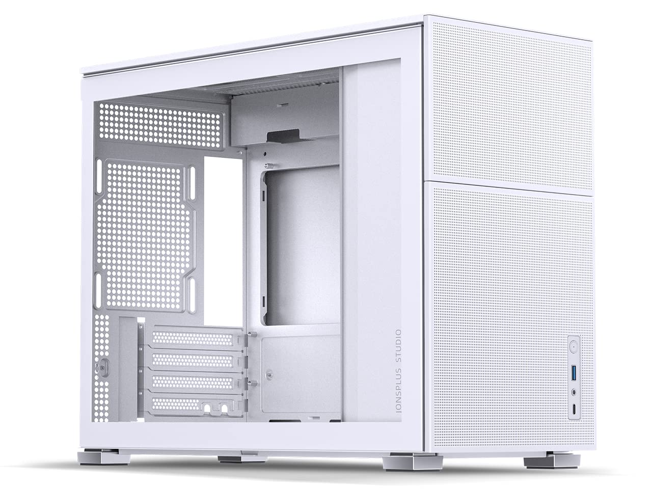 JONSBO D31 MESH White Micro ATX Computer Case, M-ATX/ITX Mainboard/Support RTX 4090(335-400mm) GPU 360/280AIO,Power ATX/SFX: 100mm-220mm Multiple Tool-Free Design,White