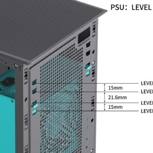 JONSBO D41 MESH SC Black ATX Computer Case with Screen, ATX Motherboard PC Case Mid Tower/Support RTX 4090(335-400mm) GPU 360/280AIO,Power ATX/SFX: 100mm-220mm Multiple Tool-Free Design,Black