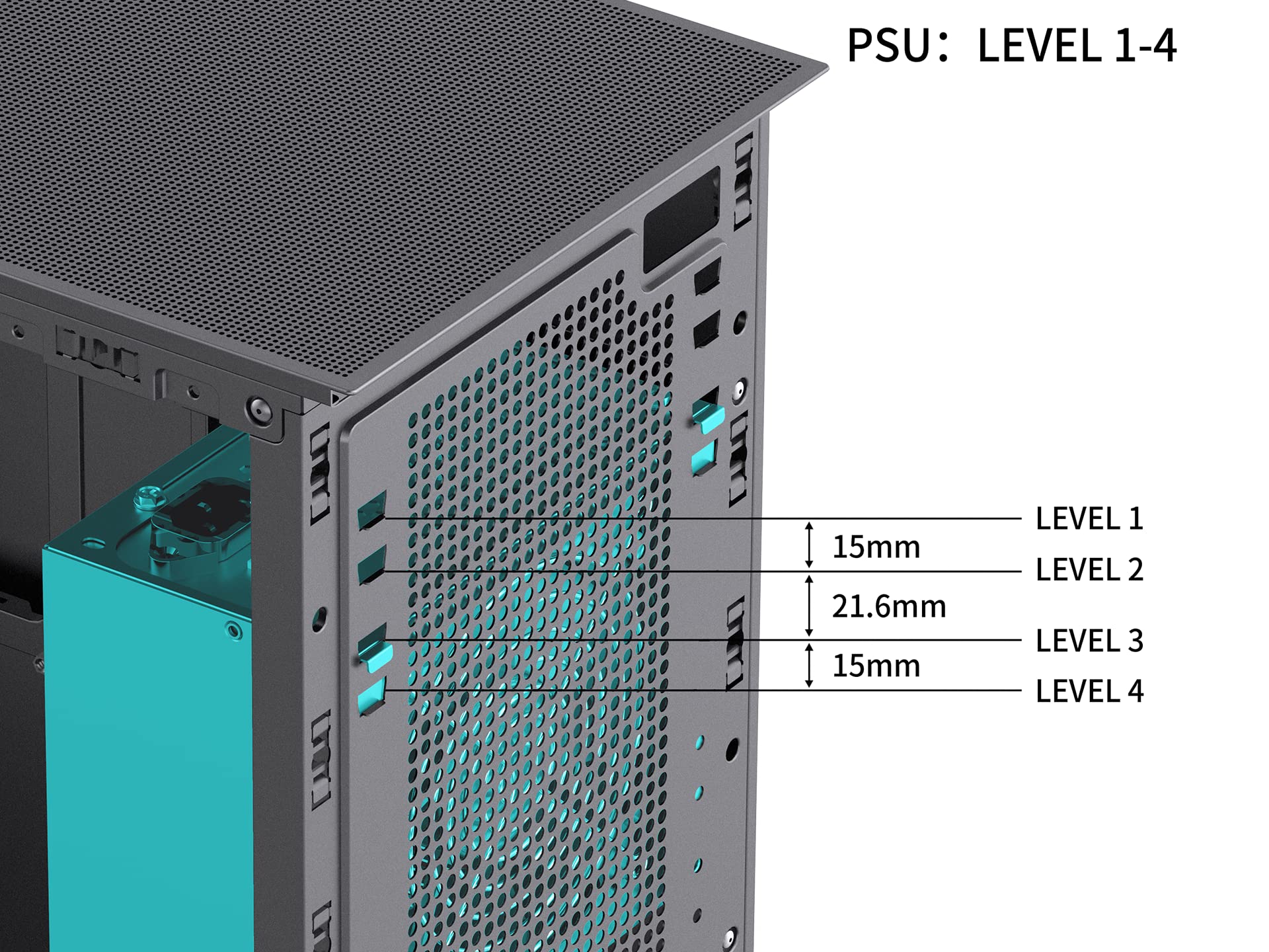 JONSBO D41 MESH SC Black ATX Computer Case with Screen, ATX Motherboard PC Case Mid Tower/Support RTX 4090(335-400mm) GPU 360/280AIO,Power ATX/SFX: 100mm-220mm Multiple Tool-Free Design,Black