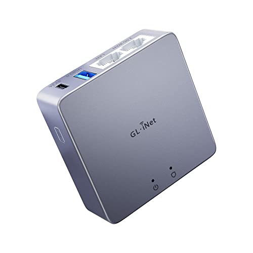 GL.iNet MT2500A (Brume 2) Mini VPN Security Gateway for Home Office and Remote Work-VPN Server&Client for Home and Office, VPN Cascading, Internet Security, 2.5G WAN, *NO Wi-Fi* (Aluminium Alloy Case)